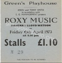 Roxy Music - Lloyd Watson - Sharks - 06/04/1973