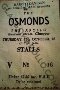 The Osmonds - 25/10/1973