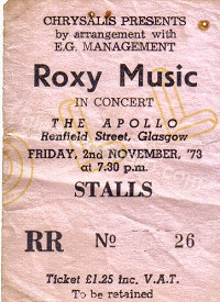 Roxy Music - Leo Sayer - 02/11/1973