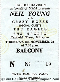 Neil Young with Crazy Horse - The Eagles - 08/11/1973