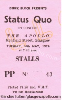 Status Quo - Montrose - 14/05/1974