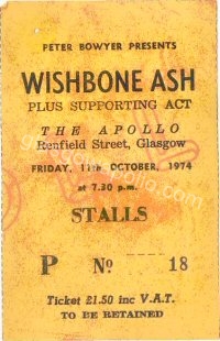 Wishbone Ash - Eno and the Winkies - Greenmantle - 11/10/1974