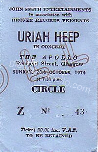 Uriah Heep - Peter Frampton - 20/10/1974