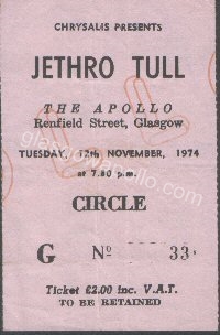 Jethro Tull - Fanny - 12/11/1974