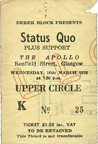 Status Quo - Shanghi - 10/03/1976