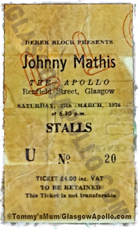 Johnny Mathis - 27/03/1976