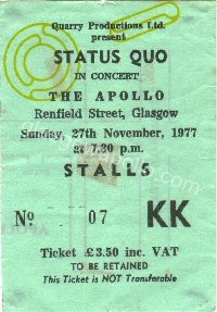Status Quo - 27/11/1977