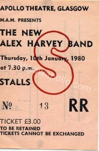 The New Alex Harvey Band - 10/01/1980