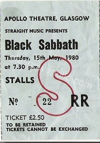 Black Sabbath - Girlschool - 15/05/1980