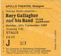 Rory Gallagher - 28/09/1980