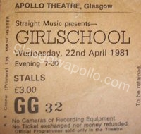 Girlschool - AIIZ - 22/04/1981