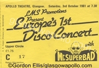 Europe's 1st Disco Concert - 03/10/1981