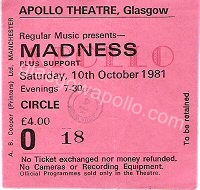 Madness - The Belle Stars - 10/10/1981