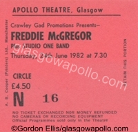 Freddie McGregor - Studio One Band - 24/06/1982